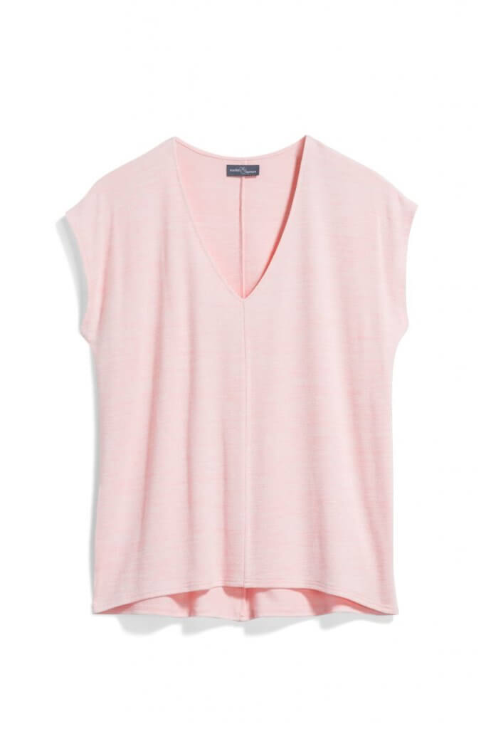 Stitch Fix Unboxing & Try On: June 2020 featured by top Seattle lifestyle blogger, Marcie in Mommyland: image of Tarza V-Neck Knit Top by Market & Spruce