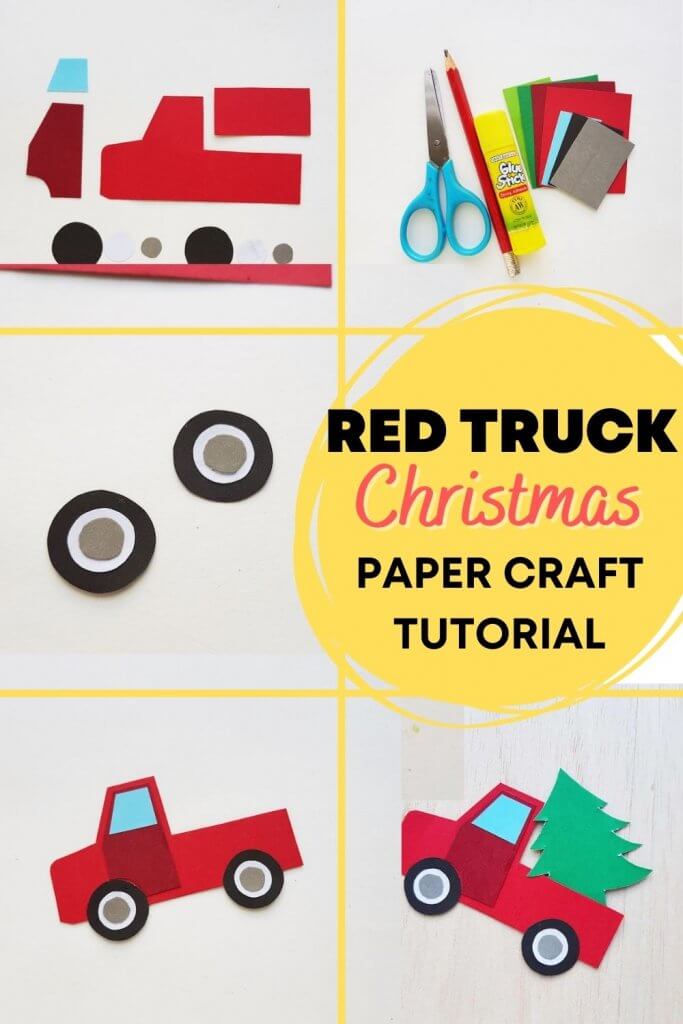 Red Truck with Christmas Tree Craft Tutorial, a Christmas Crafts featured by top Seattle lifestyle blogger, Marcie in Mommyland
