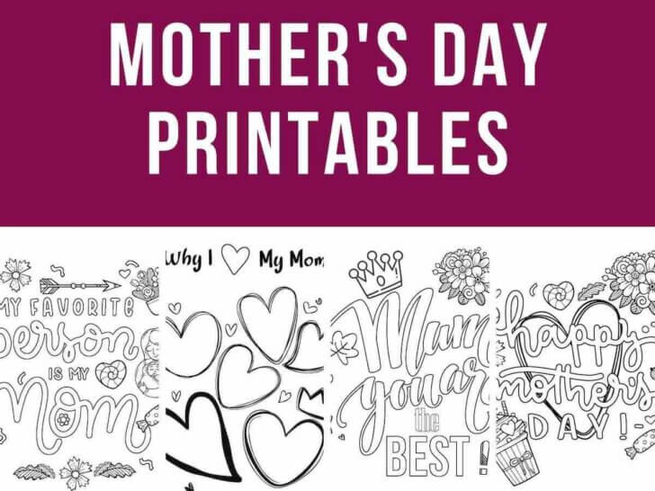 Get the best Mother's Day worksheets and coloring sheets from top mommy blog Marcie in Mommyland.