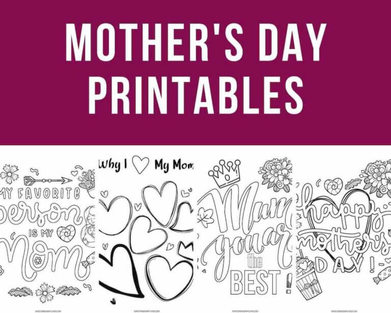 Get the best Mother's Day worksheets and coloring sheets from top mommy blog Marcie in Mommyland.