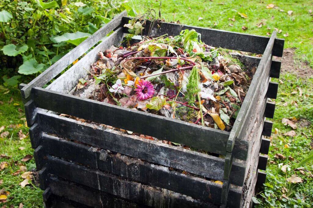 Image of a Compost bin in the garden