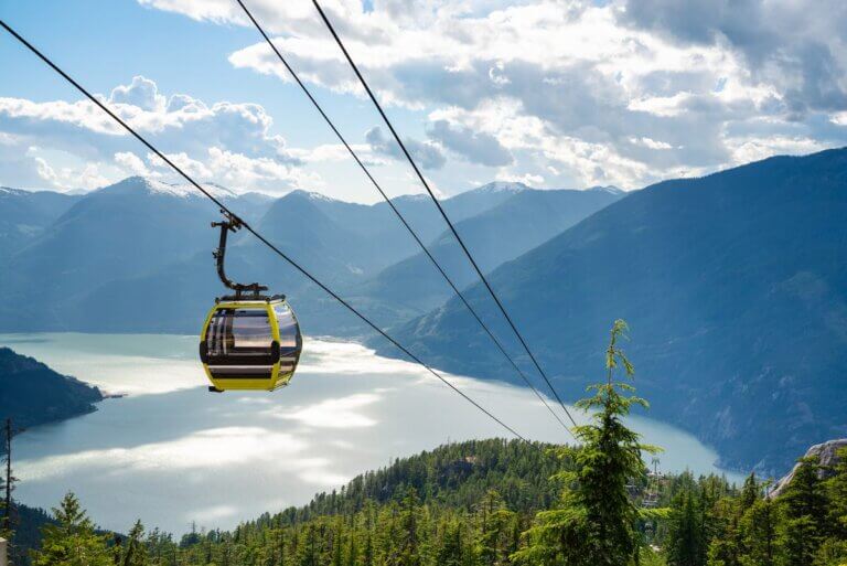 Find out the best Squamish activities for kids recommended by top Seattle blog Marcie in Mommyland. Image of the Sea to Sky Gondola lookout in Squamish British Columbia.