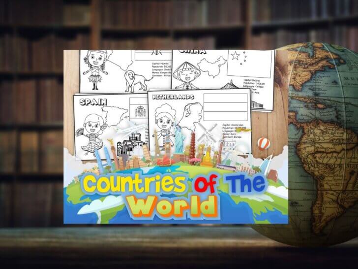 Get these 18 free printable coloring pages of people all around the world by top Seattle blog Marcie in Mommyland. Image of coloring sheets of countries.