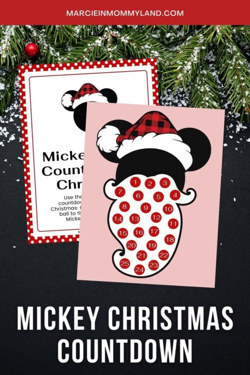 Simple Yet Magical Disney Christmas Countdown Printable Activity