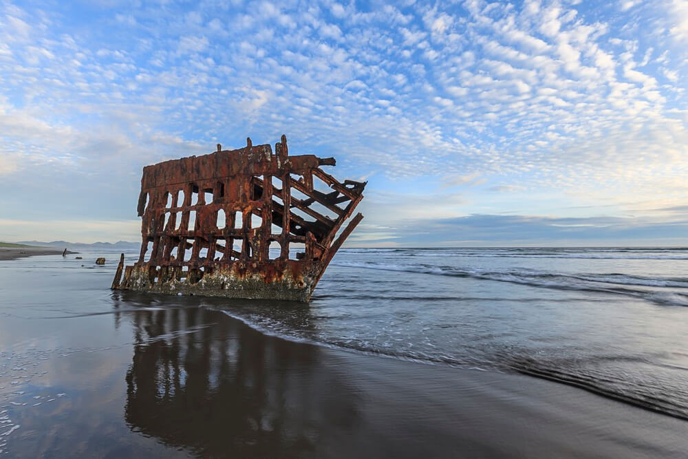 The Peter Iredale shipwreck near Astoria Oregon taken near sunset.