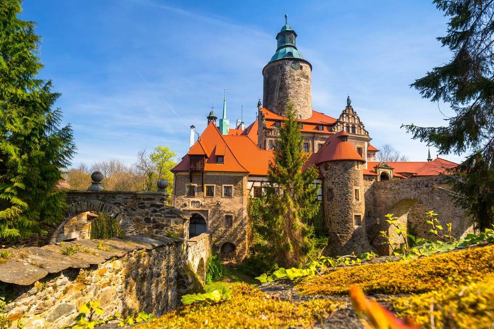 Image of an old castle on a sunny day in Poland