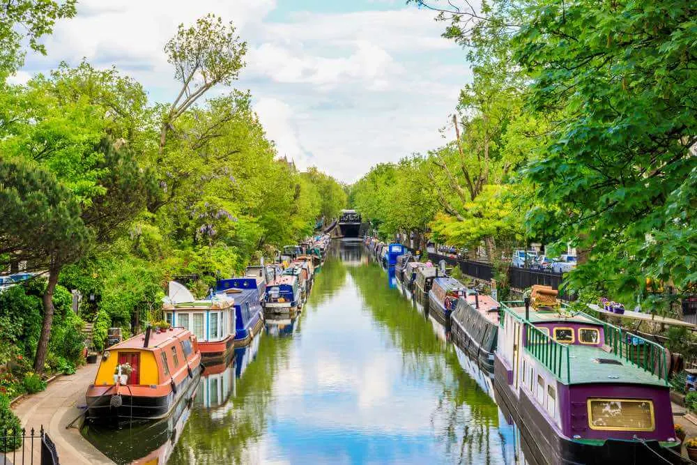 Regent’s canal in Little Venice in London.