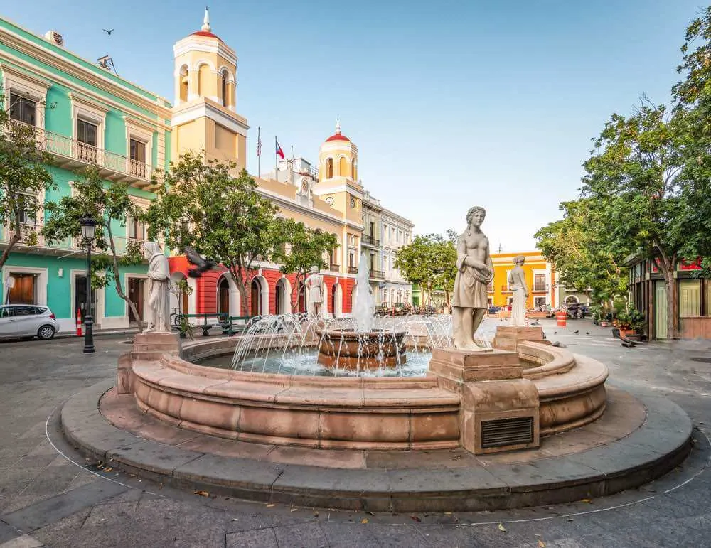 Plaza de Armas in San Juan, Puerto Rico.