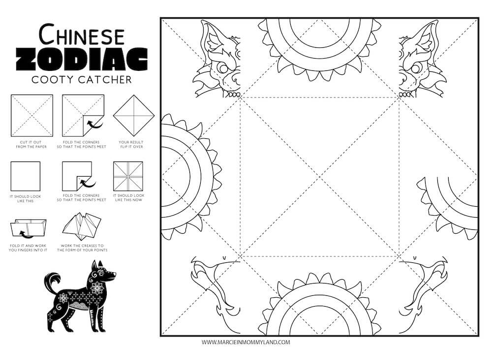 Chinese Zodiac paper craft for the Year of the Dog