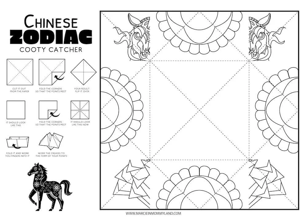 Chinese Zodiac paper craft for the Year of the Horse