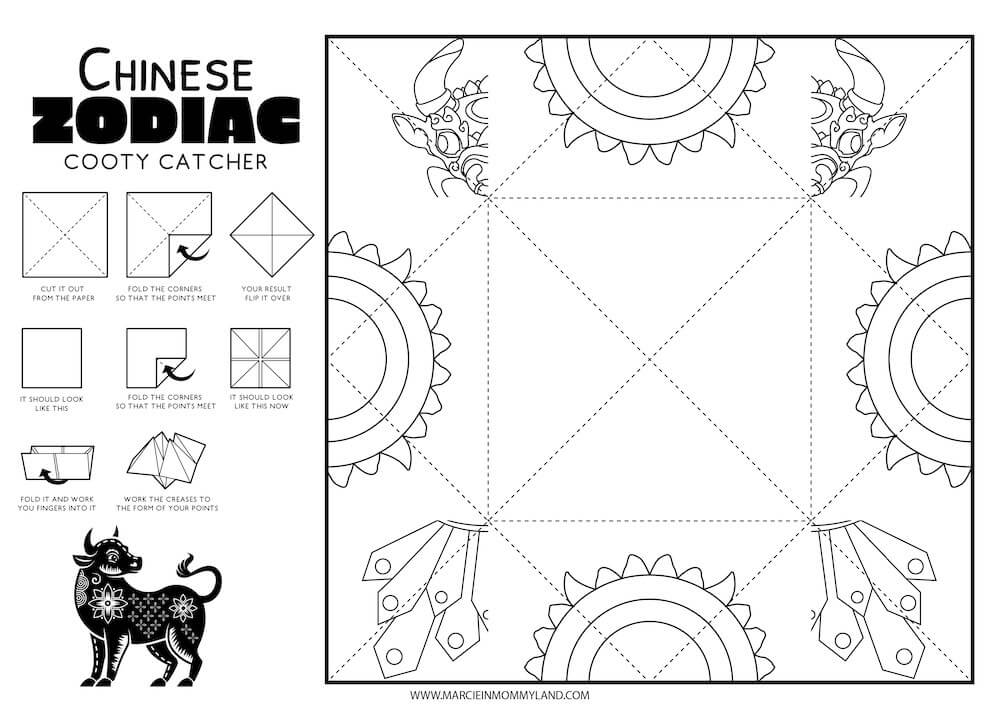 Chinese Zodiac paper craft for the Year of the Ox
