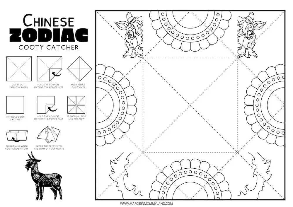 Chinese Zodiac paper craft for the Year of the Sheep