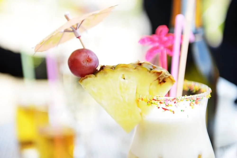 Image of alcoholic cocktail pina colada in glass