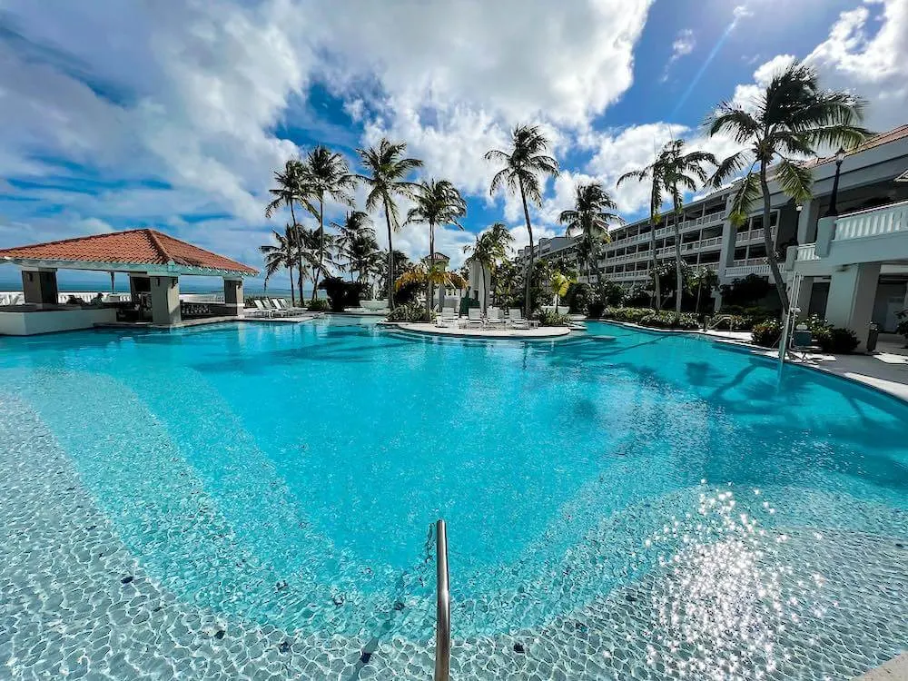 Image of the pool at the El Conquistador Resort in Puerto Rico. 