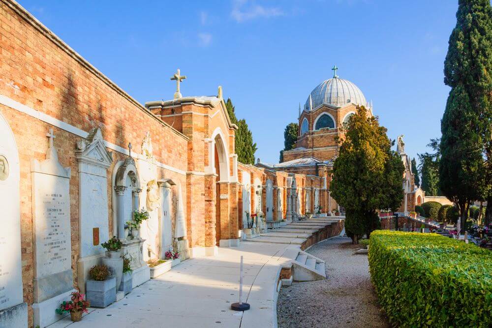The cemetery in San Michele Island, Venice, Veneto, Italy