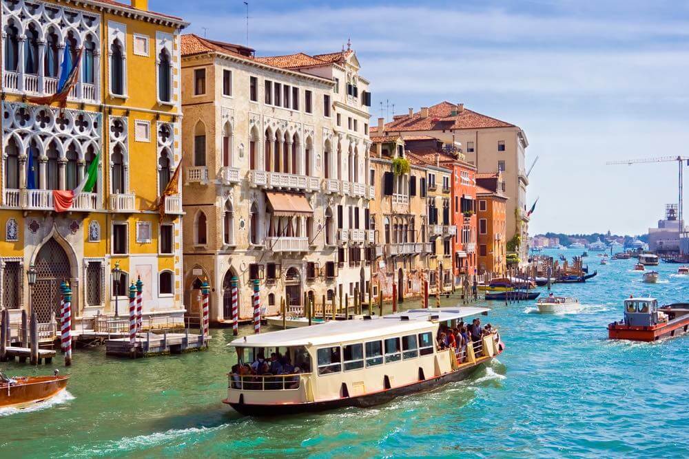 Famous water street - Grand Canal in Venice, Italy