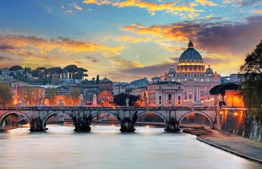 Image of the Vatican at sunrise in Rome, Italy