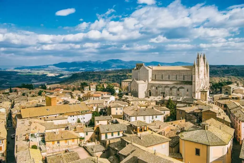 Orvieto Cathedral and Town in Italy
