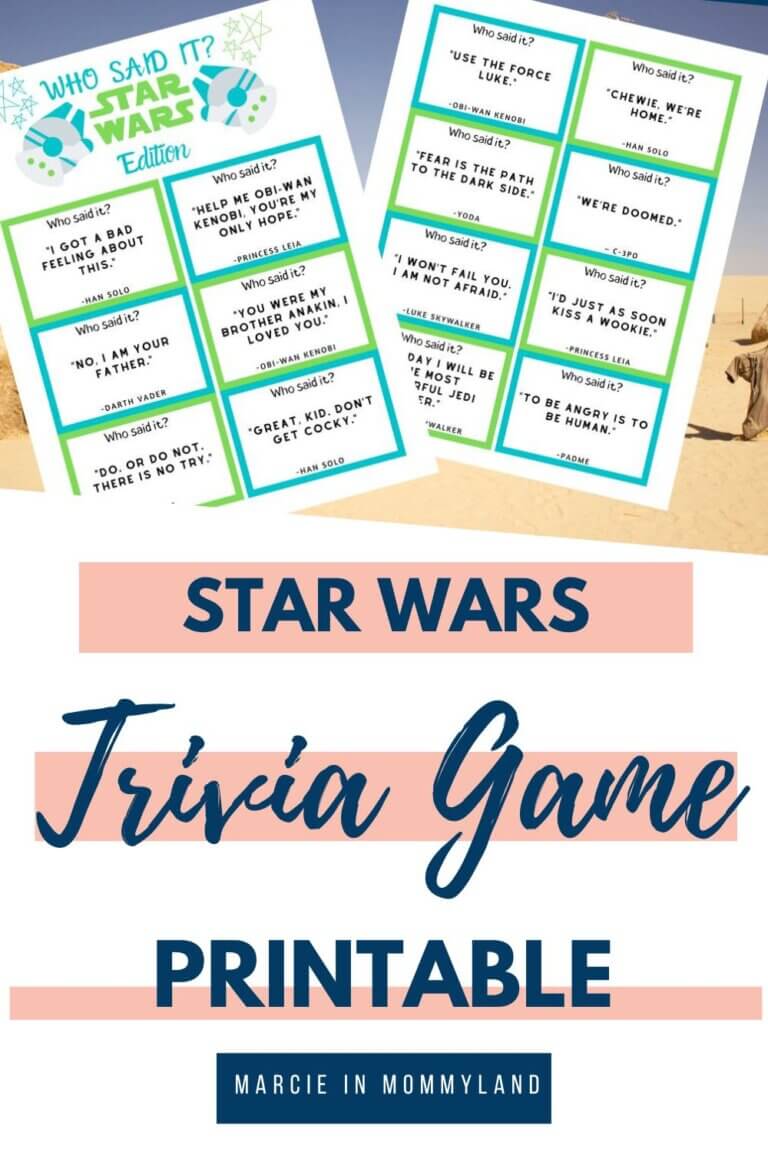 FREE Star Wars Trivia Game Printable for Kids