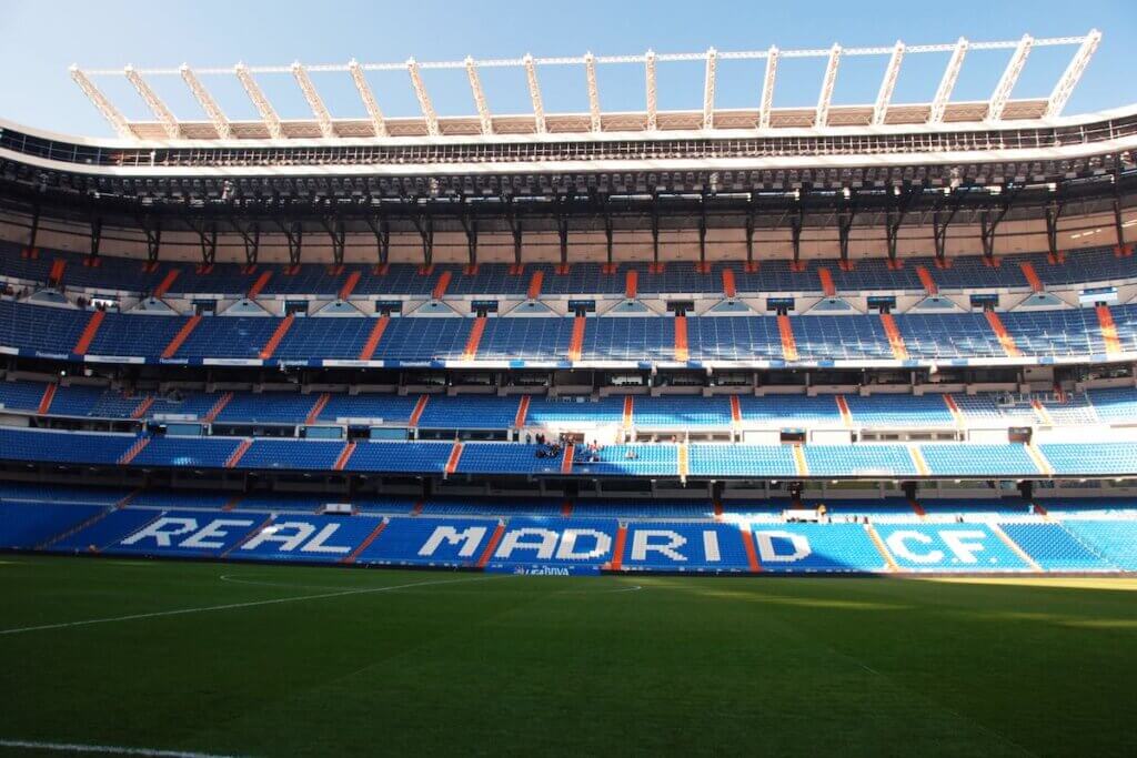 Image of the Santiago Bernabéu Stadium in Madrid