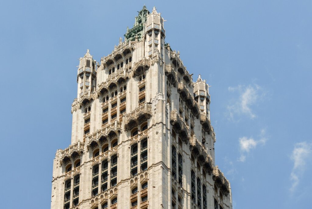 Tower of the Woolworth Building in New York City