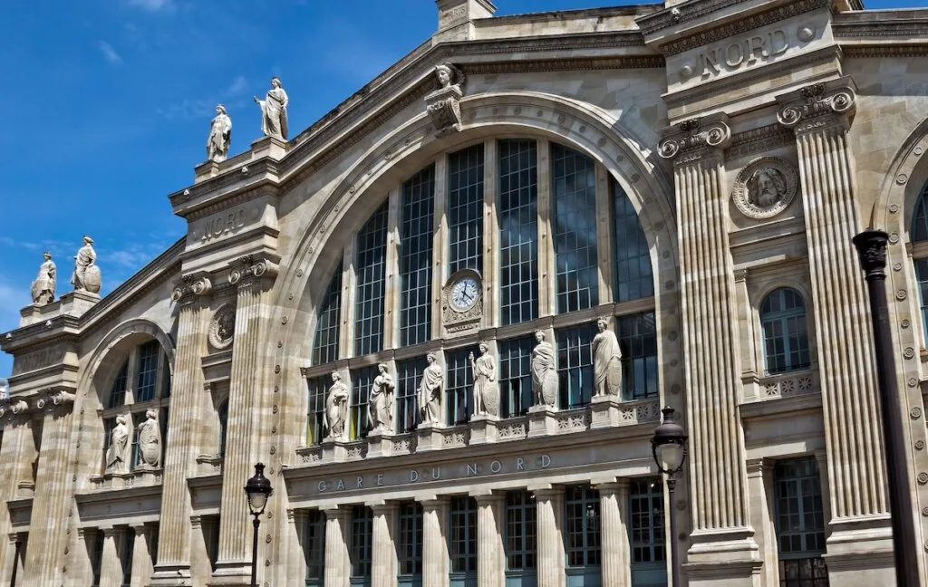Gare du Nord (North Station, designed by Jacques Hittorff, 1864) - one of the six large SNCF terminal in Paris, largest and oldest railway stations in Paris.
