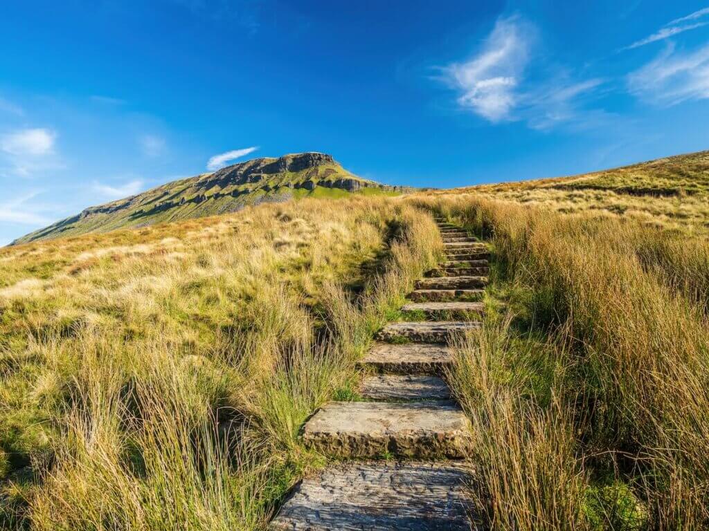 Image of Penyghent which is part of the Three Peaks Challenge in Yorkshire England