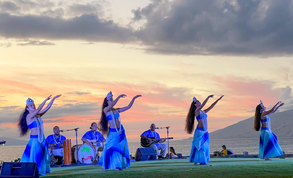 Image of hula dancers at Feast at Mokapu on Maui. Photo credit: Marcie Cheung of Marcie in Mommyland