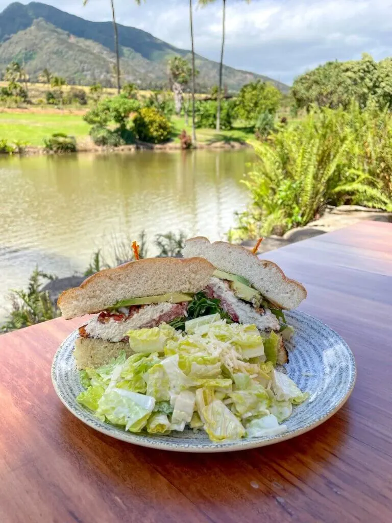Image of a sandwich at the Mill House on Maui. Photo credit: Marcie Cheung of Marcie in Mommyland