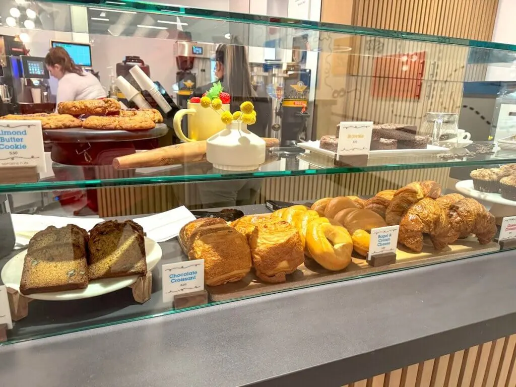 Image of baked goods at the Sketch Pad cafe at Pixar Place Hotel at Disneyland. Photo credit: Marcie Cheung