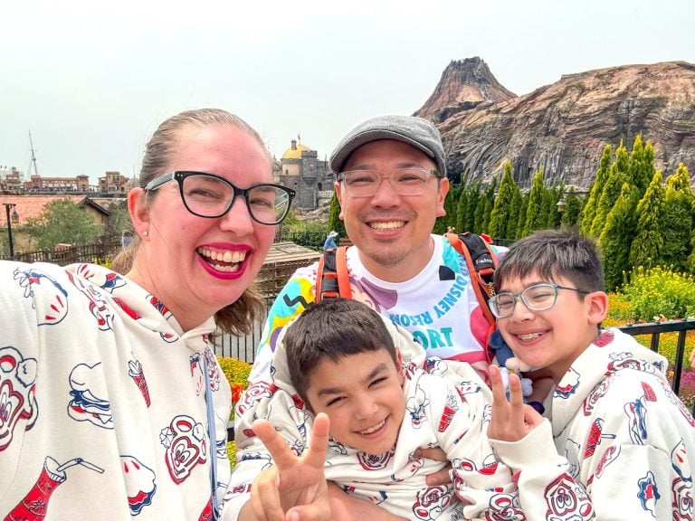 Find out how to spend 3 days at Tokyo Disney Resort in Japan. Image of Marcie Cheung and her family at Tokyo DisneySea.