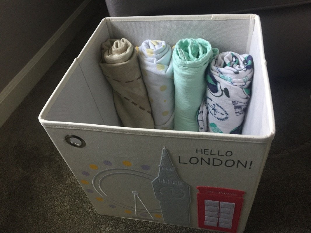 kaikai & ash toy storage bins