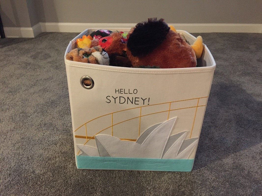 kaikai & ash toy storage bins